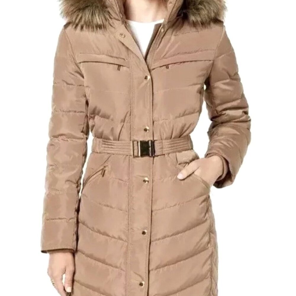 Michael Kors‎ Missy Quilted Midi Down Small Jacket